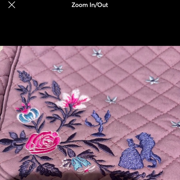 NEW Vera Bradley Disney Beauty & the Beast Frannie Crescent Crossbody – Belle - Picture 4 of 8